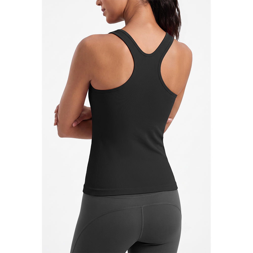 Attraco Women's Athletic Tank Top with Built-In Bra Racerback Sleeveless Tennis Workout Top