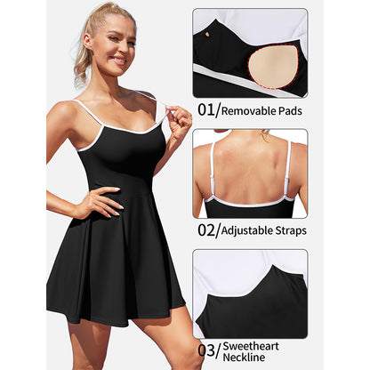 Attraco Women's Tennis Dress with Shorts Golf Workout Exercise Activewear