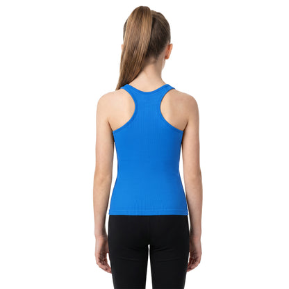 Attraco Girls Ribbed Racerback Seamless Workout Tank Top Athletic Tops