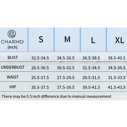 Charmo Women's High Waisted V Neck Ruched Waterproof Bikini Set Two Pieces Swimsuits