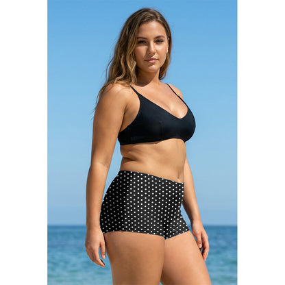Charmo Women's Plus Size High Waist Smooth Boyshort Swim Bottoms Swim Shorts