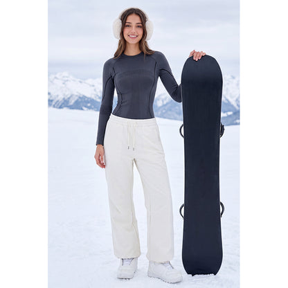 Attraco Women's Seamless Thermal Underwear Set Compression Base Layer Long Johns Moisture Wicking Thermal Clothing for Ski Hiking Winter Sports