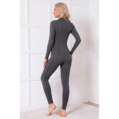Attraco Women's Seamless Thermal Underwear Set Compression Base Layer Long Johns Moisture Wicking Thermal Clothing for Ski Hiking Winter Sports
