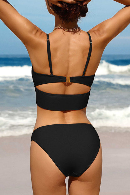 Women's Sexy Bikini Sets Cutout O-Ring Swimsuit-7683