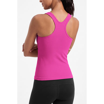 Attraco Women's Athletic Tank Top with Built-In Bra Racerback Sleeveless Tennis Workout Top
