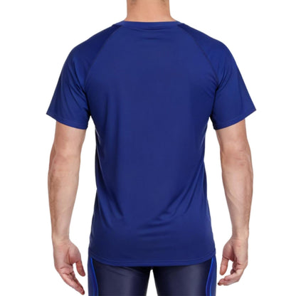 Charmo Mens Quick Drying Rash Vest UPF 50+ Rash Guards Breathable Short Sleeve Stretchy T-Shirt Swim Tops