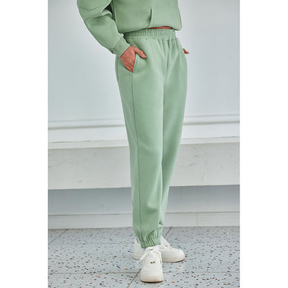 Attraco Women's Fallfreshness Unisex Airplane Model Travel Sweatpants Fleece Lined  Waistband with Side Pockets Sport Pants