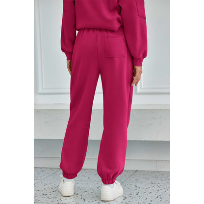 Attraco Women's Fallfreshness Unisex Airplane Model Travel Sweatpants Fleece Lined  Waistband with Side Pockets Sport Pants