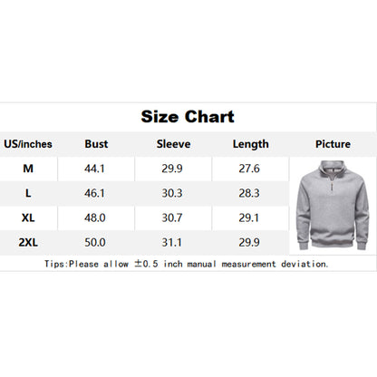 Attraco Men's Fall/Winter Half-Zip Stand Collar Fleece Sweatshirt Pollover Tops