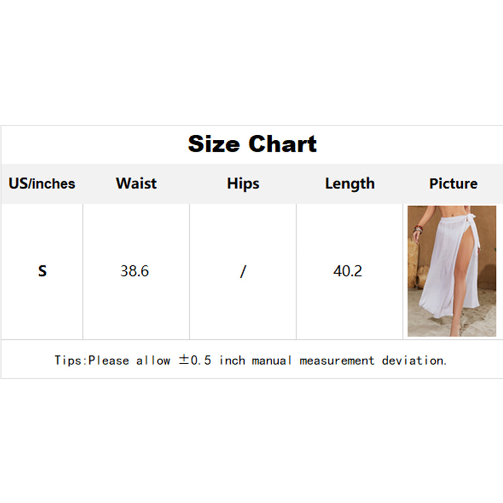 Charmo Women's Sheer Maxi Beach Wrap Skirt with Tie Waist & High Slit Cover Ups Skirt