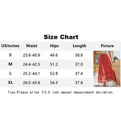 Attraco Women's Floral Print High Waisted Maxi Ruffled Skirt