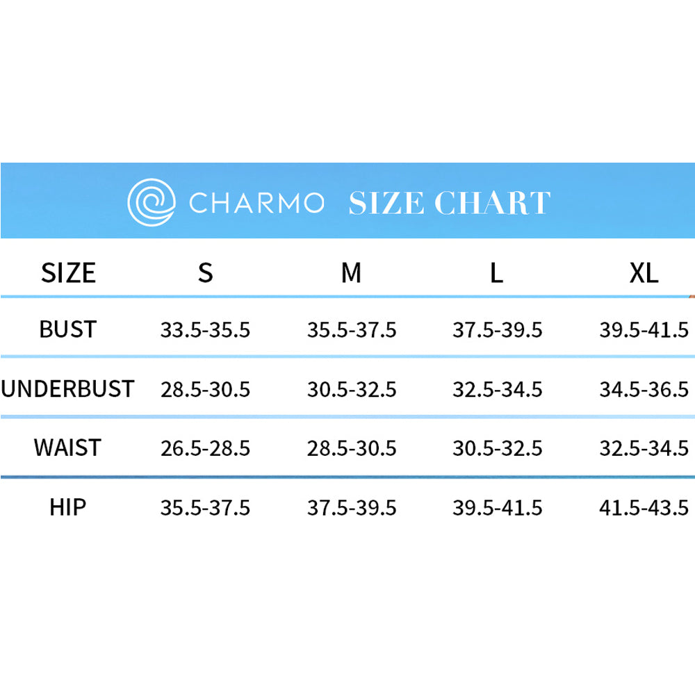 Charmo Women's Ribbed Scalloped One-Piece Swim Dress Tiered Skirt & Flattering Silhouette Swimsuits