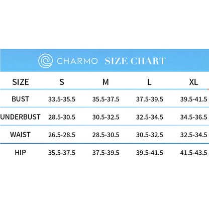 Charmo Women's Ribbed Scalloped One-Piece Swim Dress Tiered Skirt & Flattering Silhouette Swimsuits