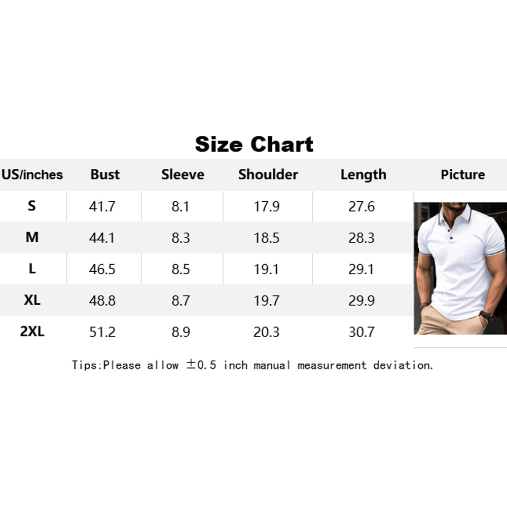 Attraco Men's Ribbed Collar Button Front Short-Sleeve Polo Shirt