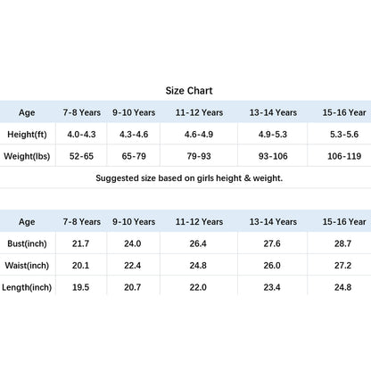 Charmo Girls Ribbed Wrap V Neck Adjustable Strap One Piece Swimsuit With Built-in Brief Swim Dress