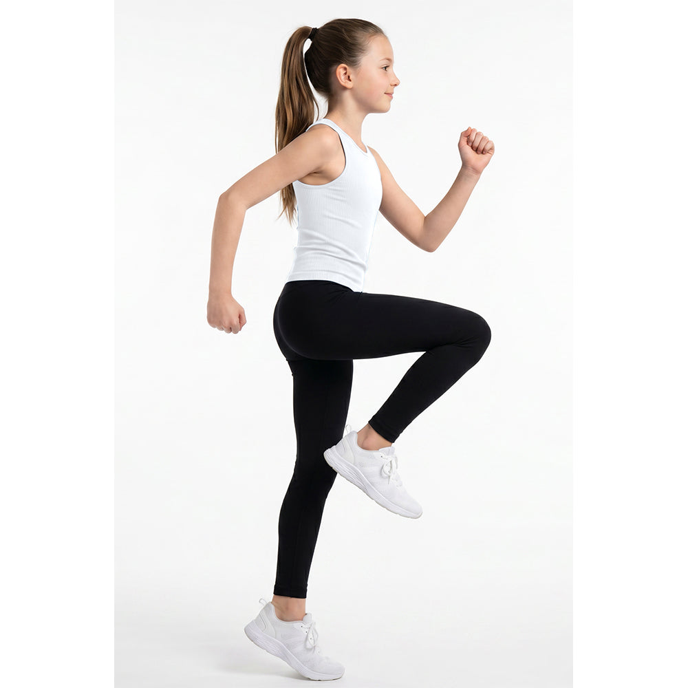 Attraco Girls Ribbed Racerback Seamless Workout Tank Top Athletic Tops