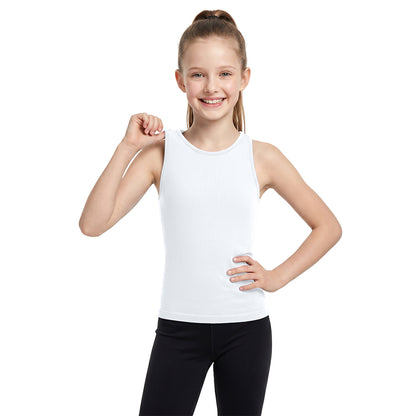 Attraco Girls Ribbed Racerback Seamless Workout Tank Top Athletic Tops