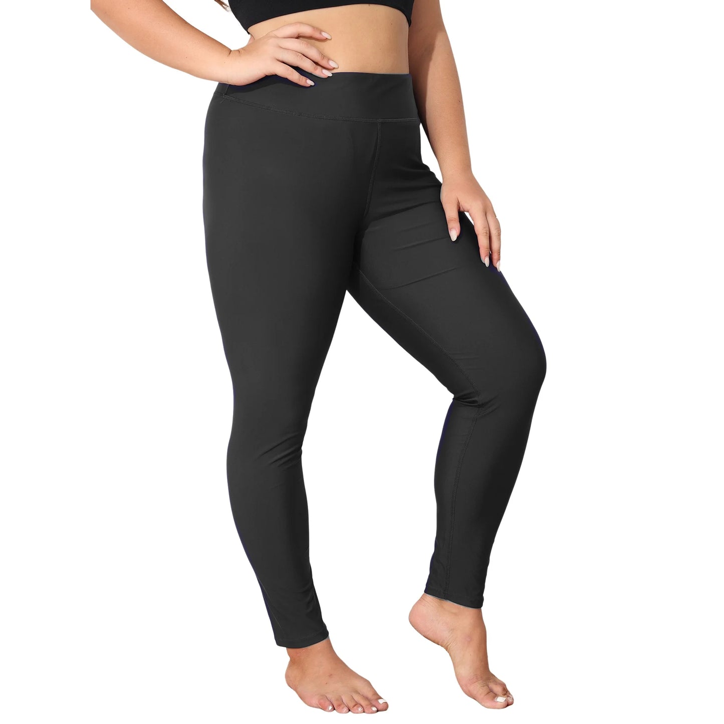 Charmo Women's  Plus Size Swimming Pants High Waisted Sport Swim Leggings UPF 50+