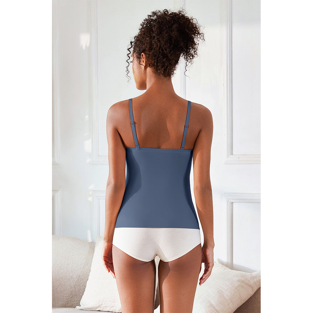 Attraco Women's Tank Top with Built in Bra Adjustable Strap Camisole Top Summer Sleevless Cami Shirt