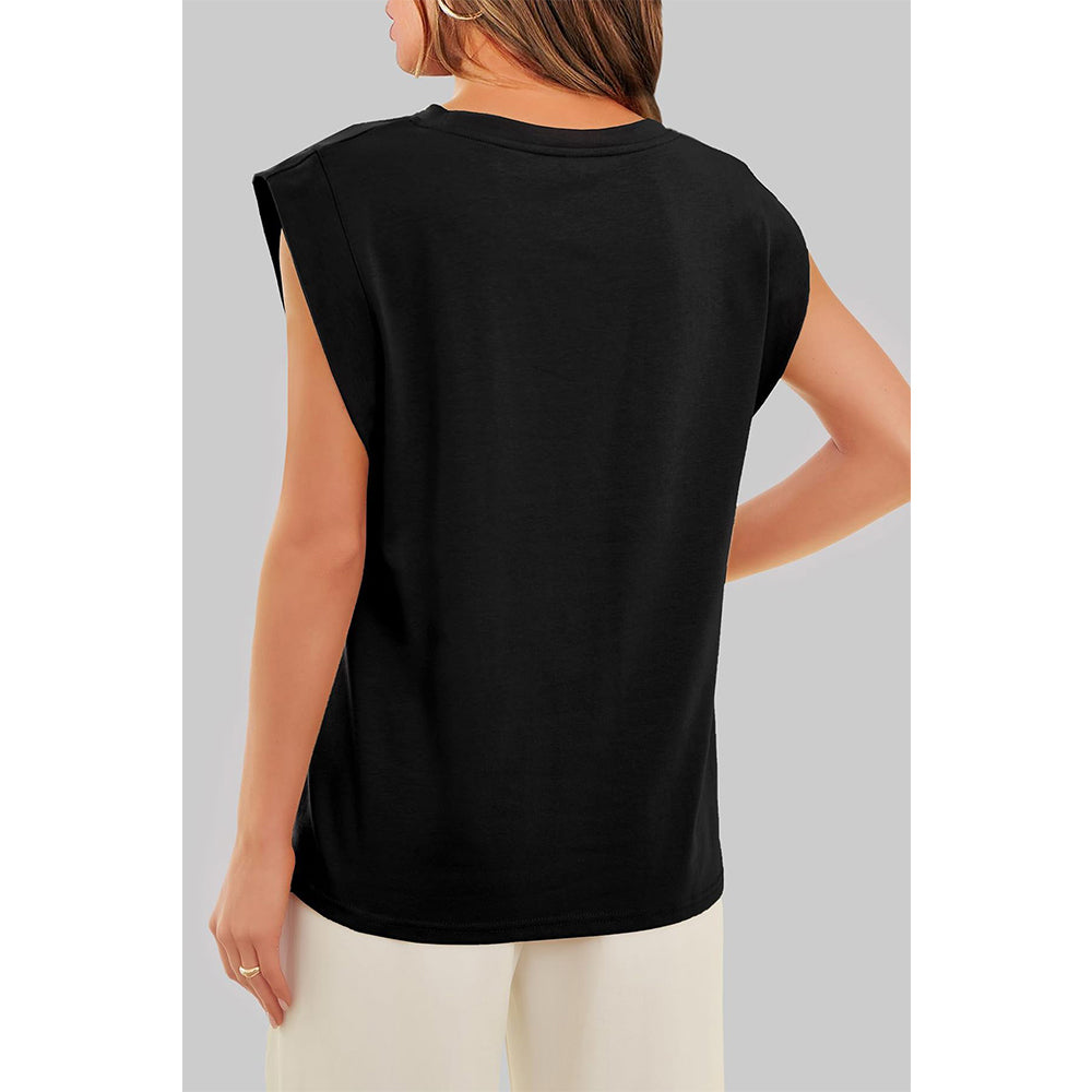 Attraco Women's Loose Fit Cap Sleeve Crew Neck Dolman Style Tops Spring Summer Shirts