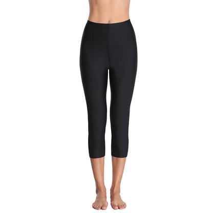 Charmo Women's Swim Pants High Waisted Swim Capris Swimming Shorts Swimming Leggings