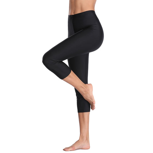 Charmo Women's Swim Pants High Waisted Swim Capris Swimming Shorts Swimming Leggings