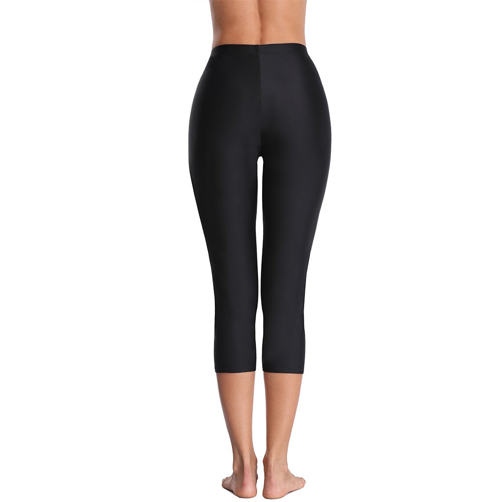 Charmo Women's Swim Pants High Waisted Swim Capris Swimming Shorts Swimming Leggings