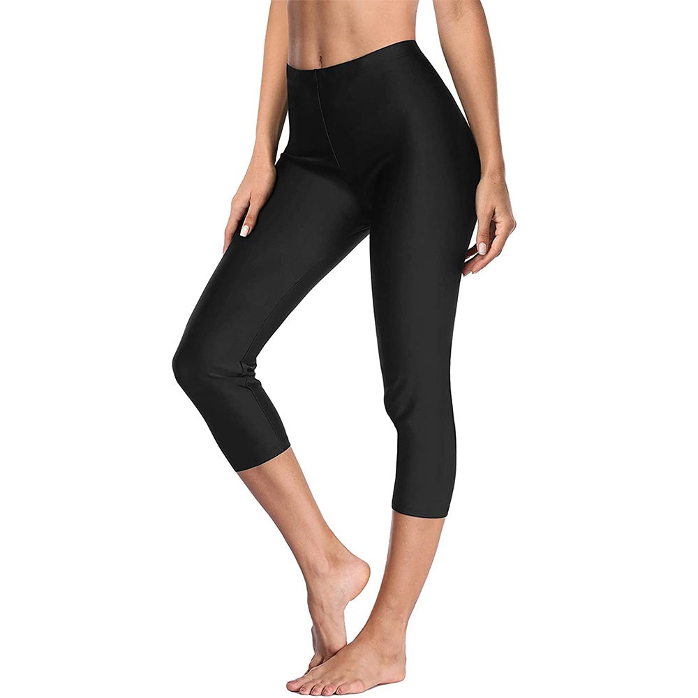 Charmo Women's Swim Pants High Waisted Swim Capris Swimming Shorts Swimming Leggings