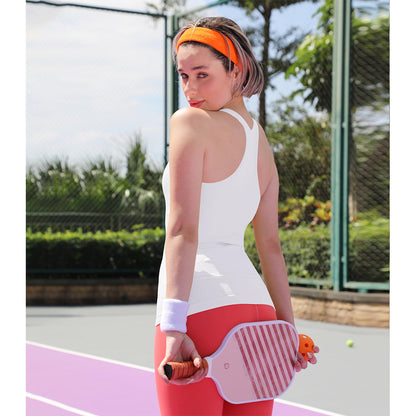 Attraco 2 Pack Ribbed Workout Tank Top with Built in Bra for Women Tight Fit Seamless Yoga Top