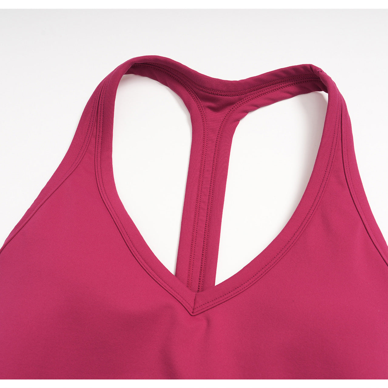 Attraco Women's 2-Piece V-Neck Racerback Sprot Tops with Removable Pads and High Waisted Shorts Active Set