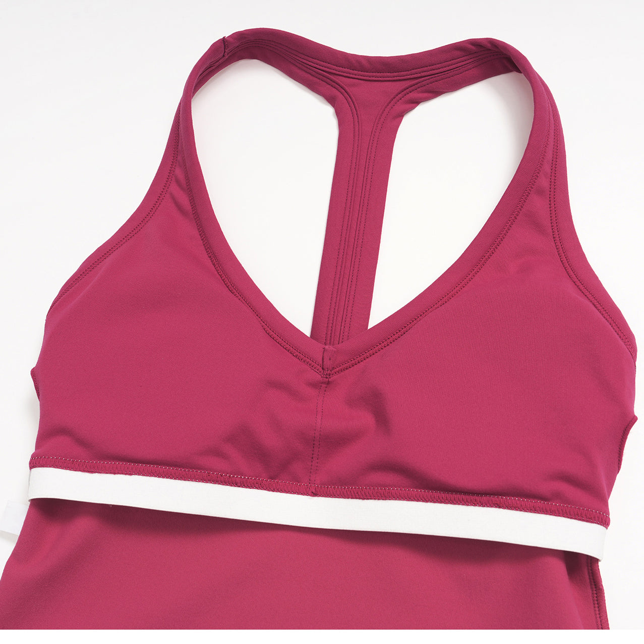 Attraco Women's 2-Piece V-Neck Racerback Sprot Tops with Removable Pads and High Waisted Shorts Active Set