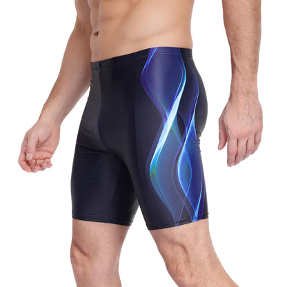 Charmo Men's Thight Swimming Shorts Quick Dry Swim Trunks Elastic Swimwear Boxer