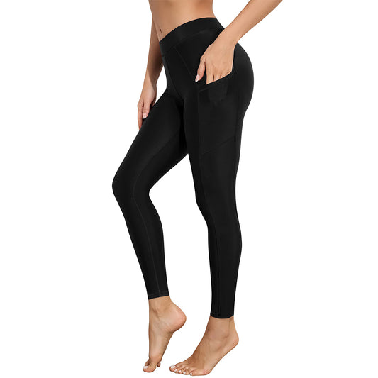 Charmo Women's Swim Pants with Pockets Long Swim Leggings High Waisted Swimming Pants
