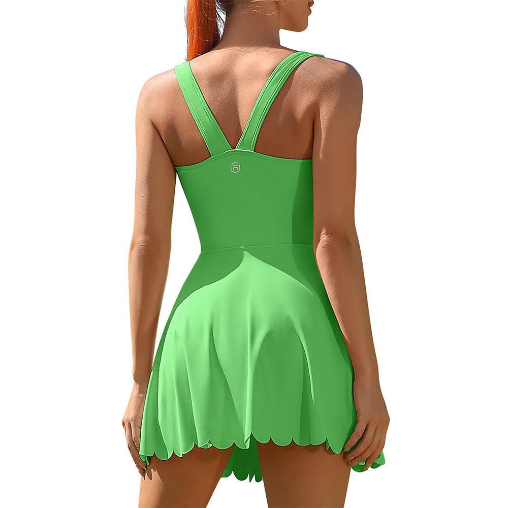 Women's Tennis Dress with Shorts Workout Golf Skirts with Pockets Athletic Dresses Sport Dresses-2403
