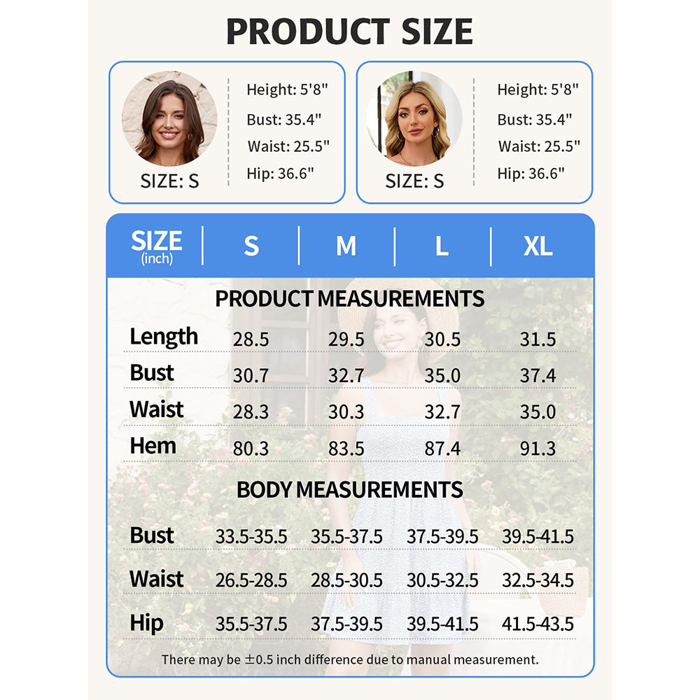 Attraco Womens Summer Dresses with Built in Bra 2026 Square Neck Beach Dress with Pockets Casual Flare Sun Dresses