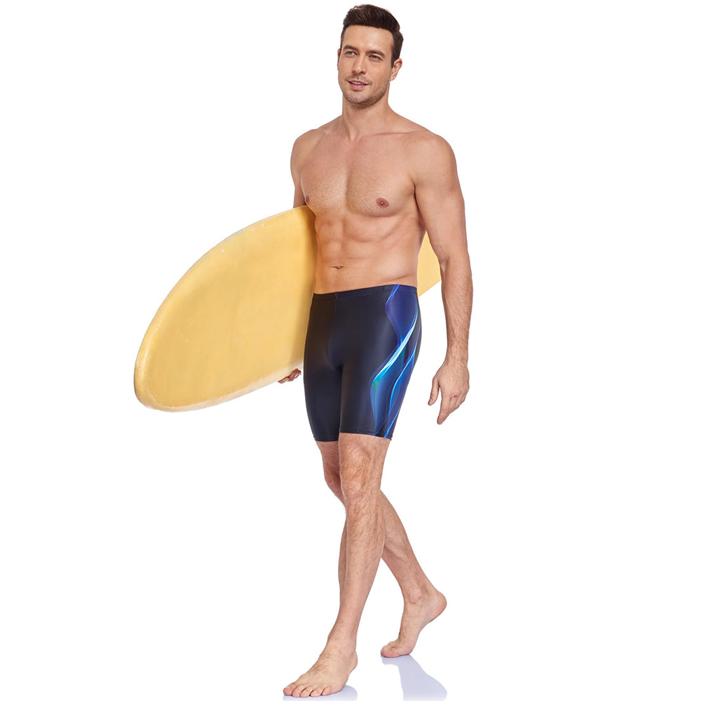 Charmo Men's Thight Swimming Shorts Quick Dry Swim Trunks Elastic Swimwear Boxer