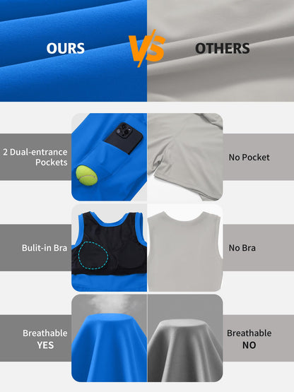 Tennis Dress Golf Outfits for Women Sleeveless Side Slit Active Dress Workout Romper Dresses