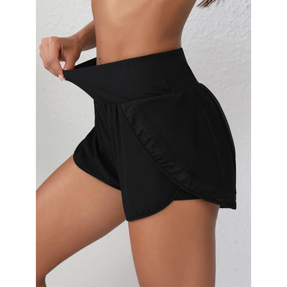 Charmo Women's High Waisted Swim Shorts Mesh Side Swim Trunk 2 in 1 Board Shorts Swim Bottom