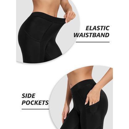 Charmo Women's Swim Pants with Pockets Long Swim Leggings High Waisted Swimming Pants
