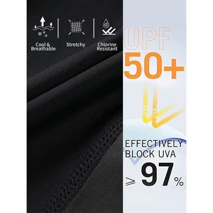 Charmo Women's High Waisted Swim Leggings Wide Waistband Swim Pants