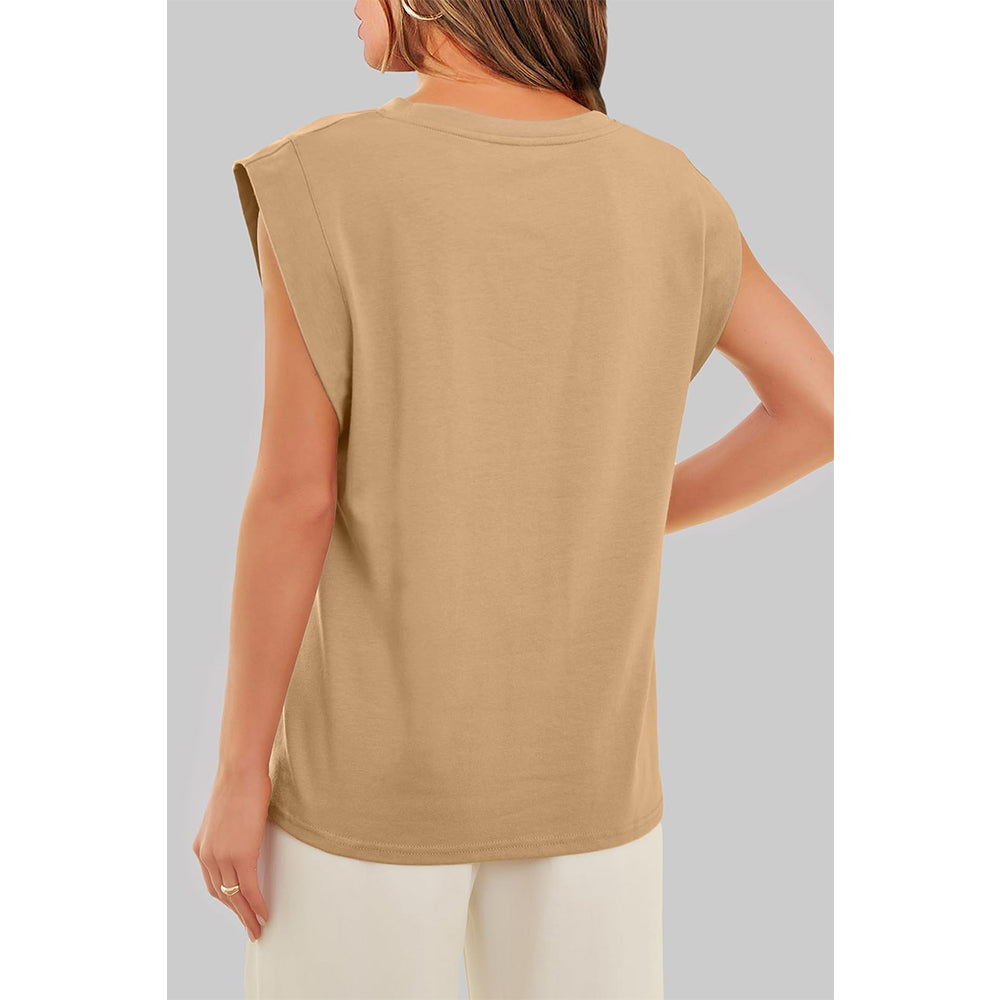 Attraco Women's Loose Fit Cap Sleeve Crew Neck Dolman Style Tops Spring Summer Shirts