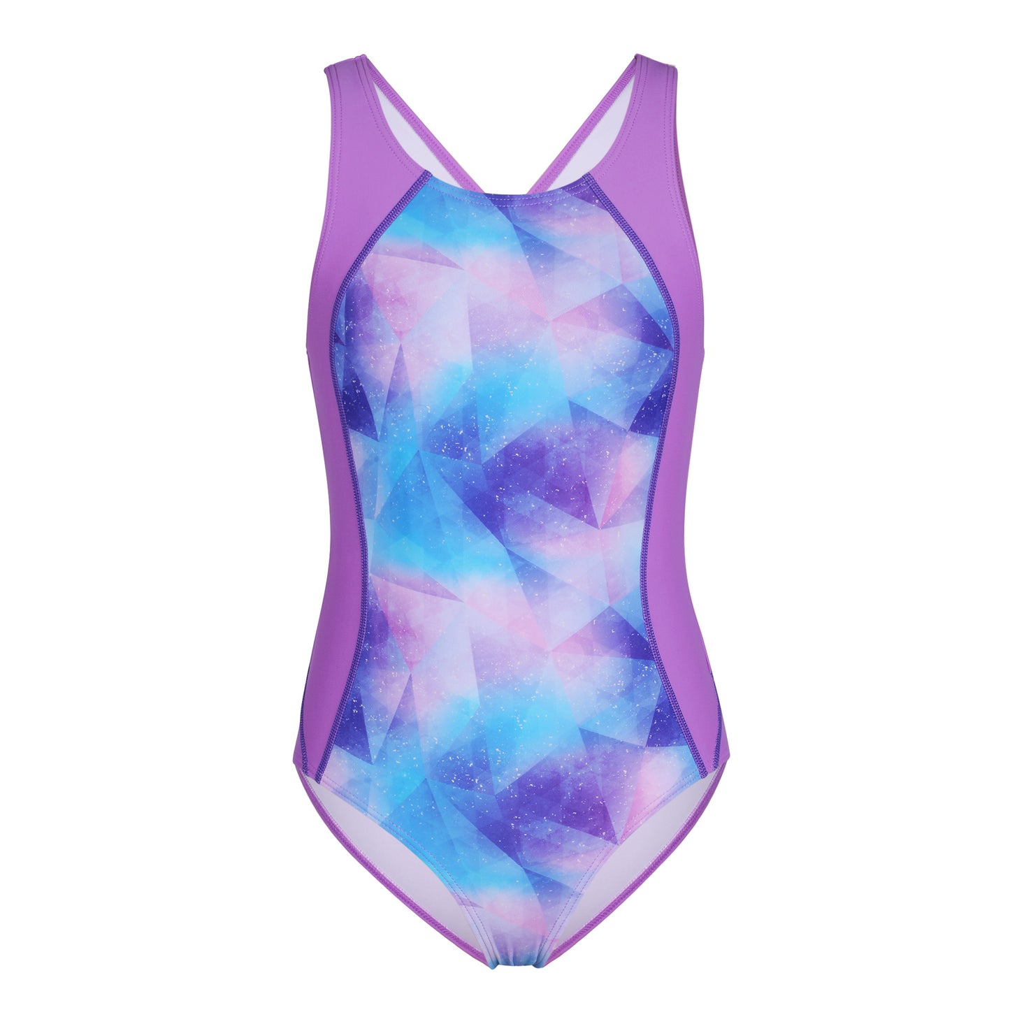 Charmo Girls Print One Piece Swimsuits Athletic Racerback Bathing Suit Size 7-16 Years