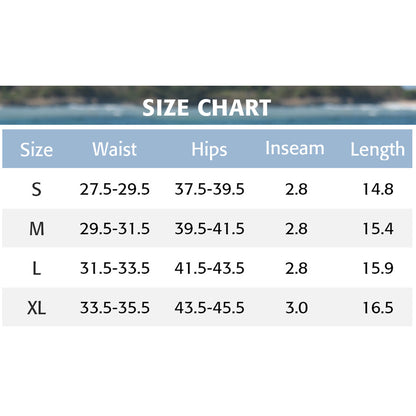Charmo Women's High Waisted Swim Bottom Hidden Pockets Board Shorts Swim Shorts