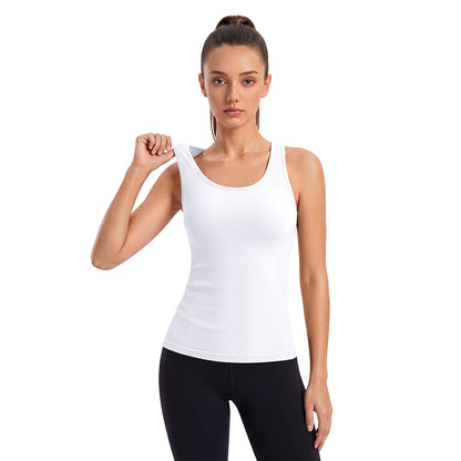 Attraco Women's Athletic Tank Top with Built-In Bra Racerback Sleeveless Tennis Workout Top