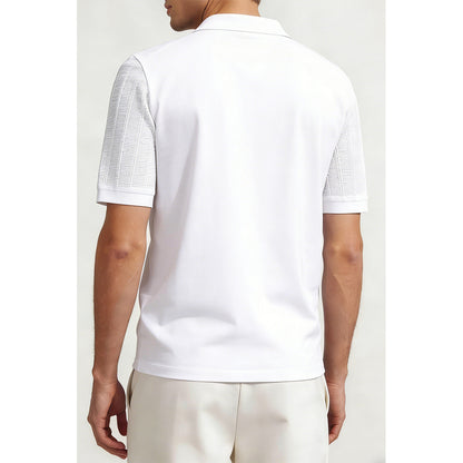 Attraco Men's V-Neck Polo Shirts Knit Polo Textured Summer Shirts Tops