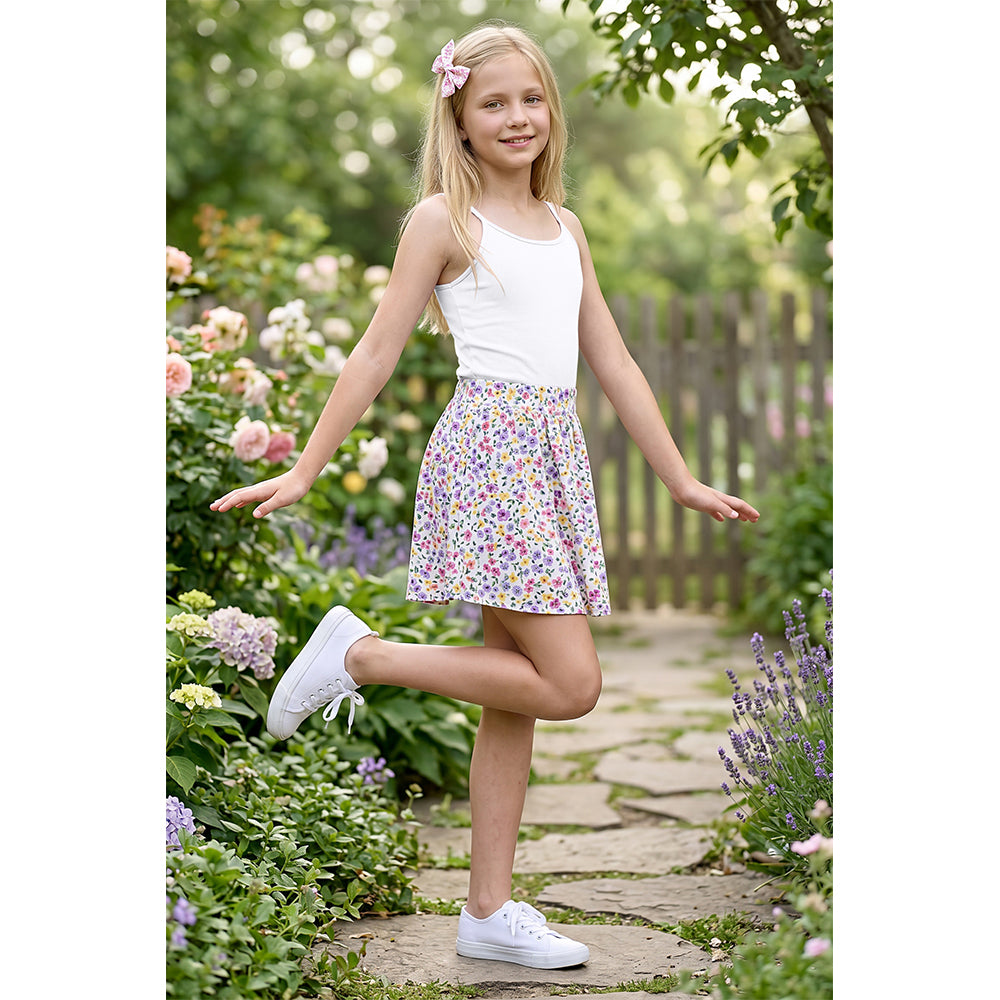 Attraco Girls Seamless Cami Tank Top with Built-in Bra, Lightweight Stretch Camisole for Dance, Tennis, Gym, School and Everyday Wear 9-16Years